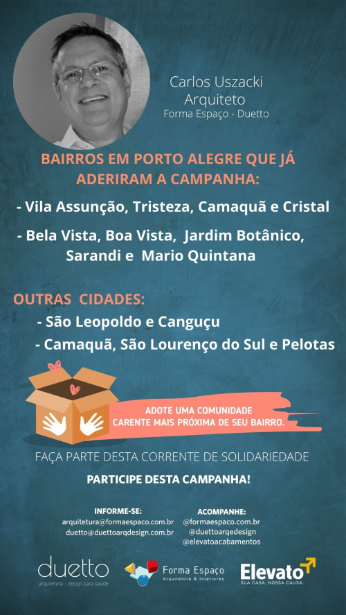 Adote uma comunidade carente próxima de seu bairro