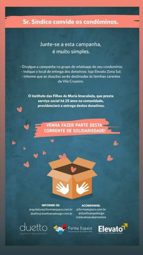 Adote uma comunidade carente próxima de seu bairro