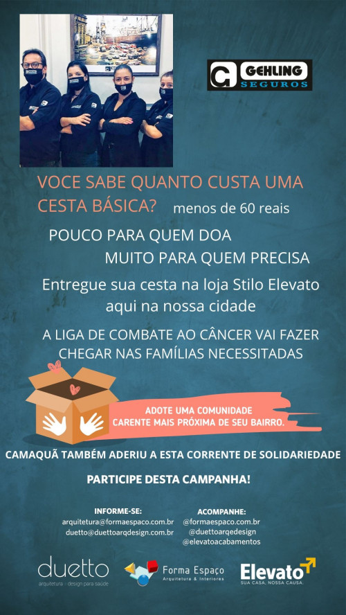 Adote uma comunidade carente próxima de seu bairro