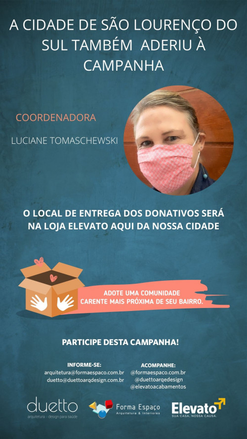 Adote uma comunidade carente próxima de seu bairro