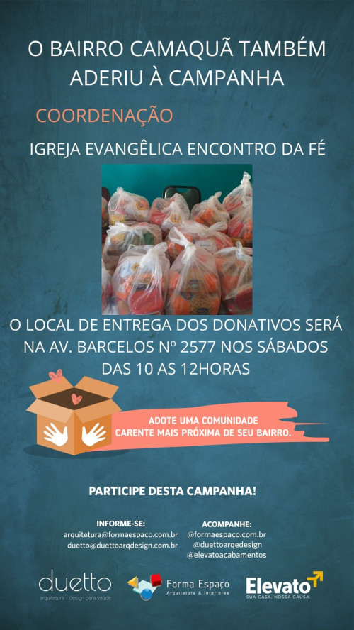 Adote uma comunidade carente próxima de seu bairro