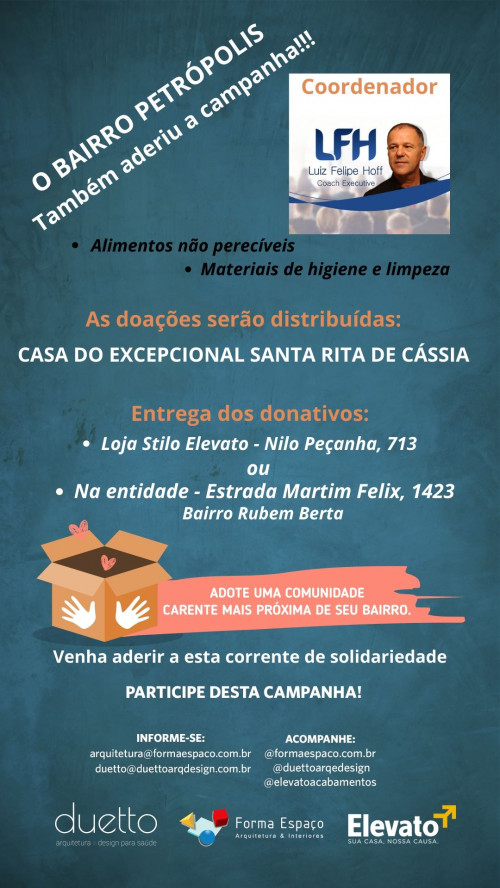 Adote uma comunidade carente próxima de seu bairro