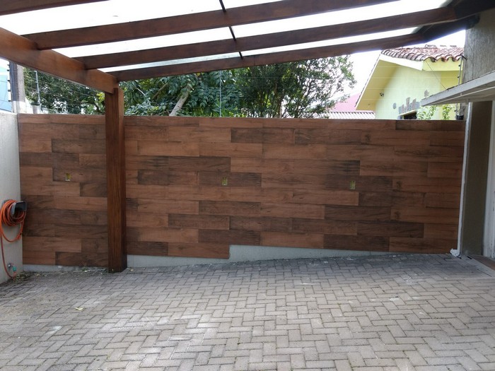 Obra reforma revestimento muro