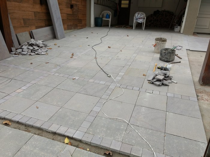 Obras revestimento piso acesso ve�culo