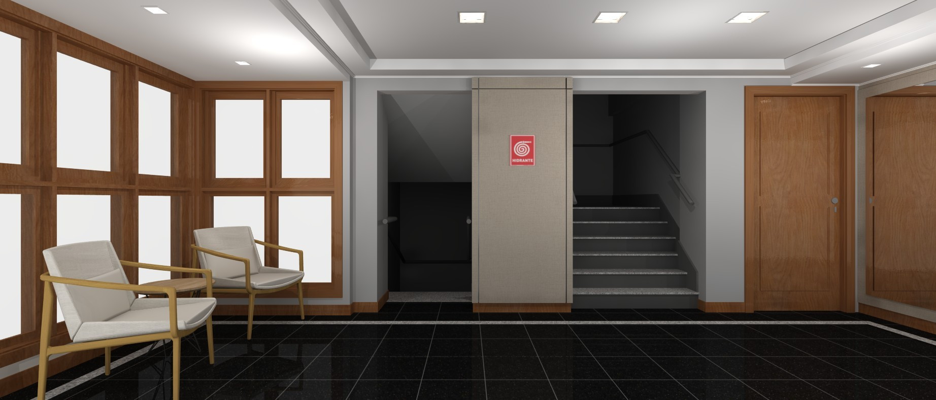 Reforma hall entrada condomínio MB - Forma Espaço - Studio de ...